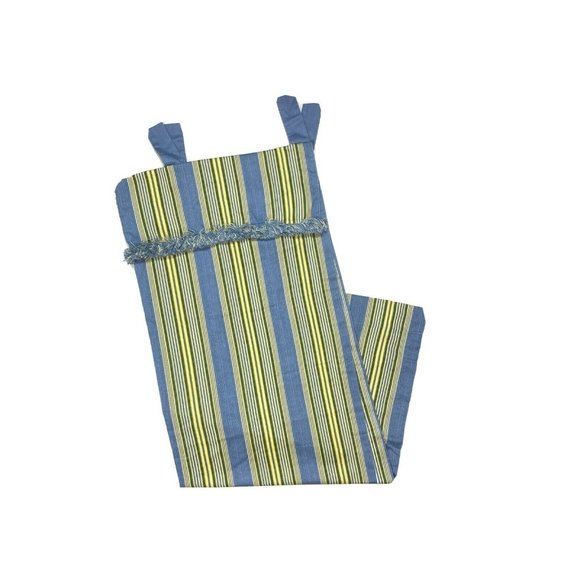 2 Discontinued Waverly Yacht Club Stripe Curtains Panels Tab Top Drapes Rare 61" - Picture 4 of 9